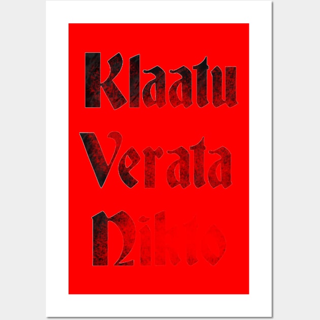 Klaatu Verata Necktie (Black) Wall Art by lucafon18